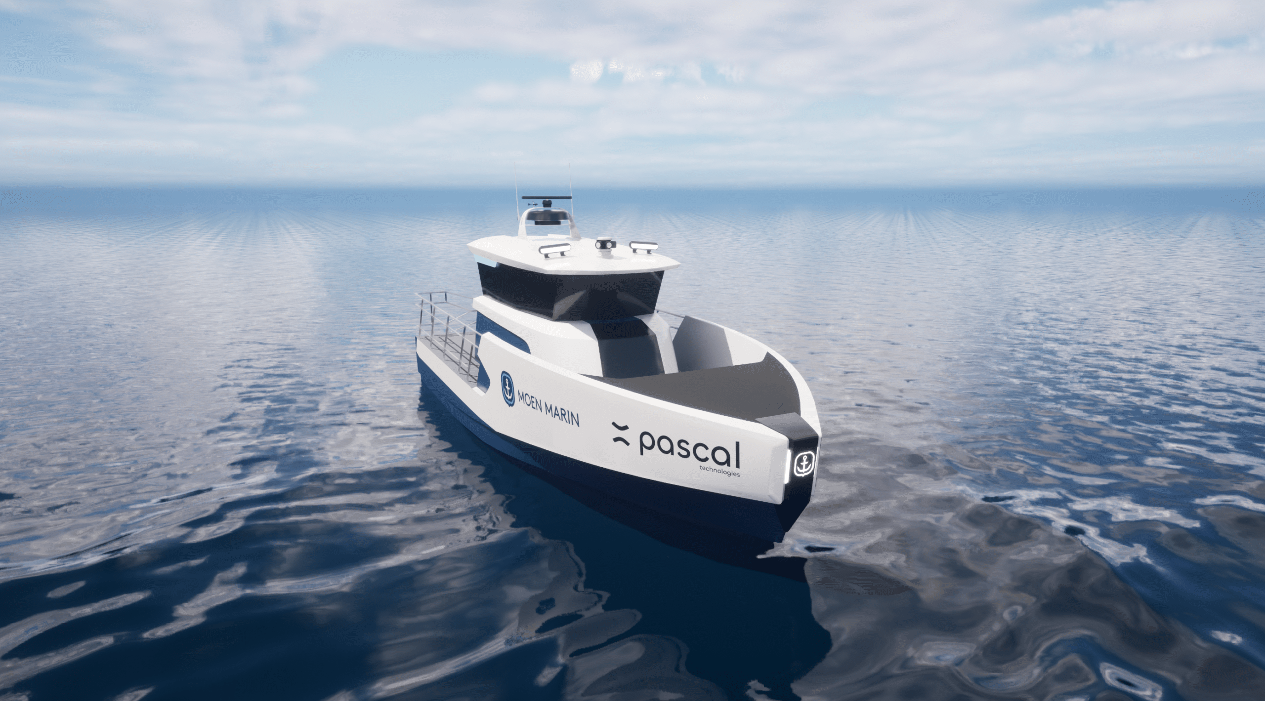 One of Pascal Technology´s boats at sea.